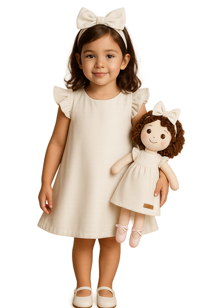Kit completo (Vestidos + Boneca + Laços + Mochila)